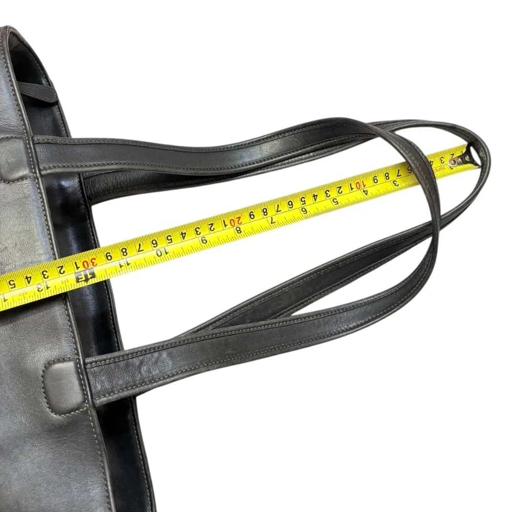 Coach 9306 vintage black leather bleaker tote bag - Picture 9 of 14